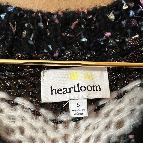 Heartloom Evereve Mariah Pullover Textured Stripe Oversized Knit Sweater Size S - Picture 3 of 12